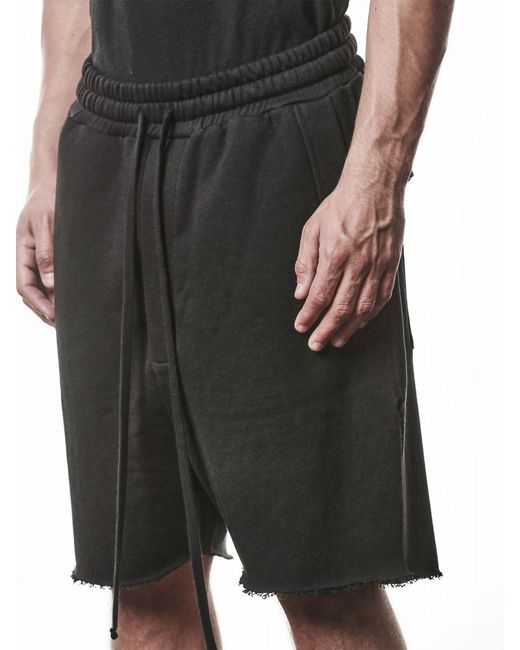 Thom Krom Black Cotton Shorts for men
