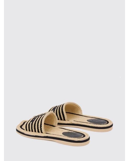 Chloé White ChloÉ Striped Woven Rope Sliders