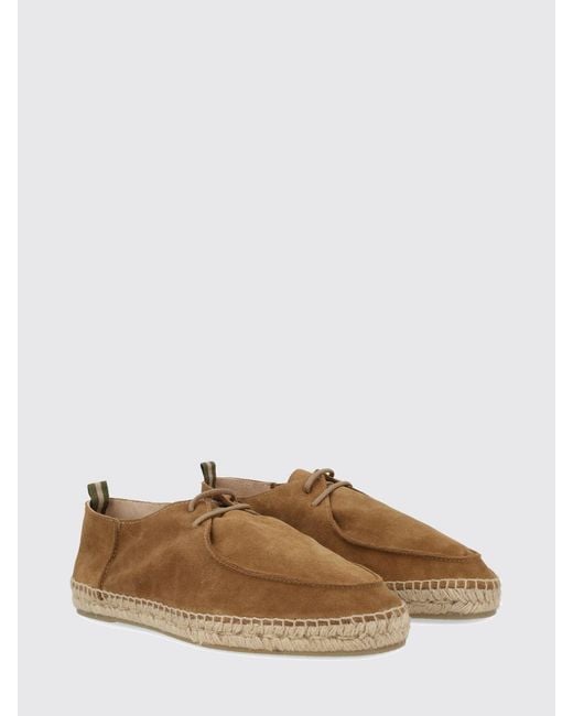 Castaner Brown Ned Two-Tone Suede Cowhide Lace-Up Espadrilles for men