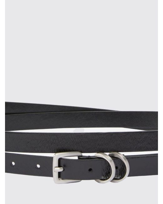 Pinko White Love Birds Leather Belt