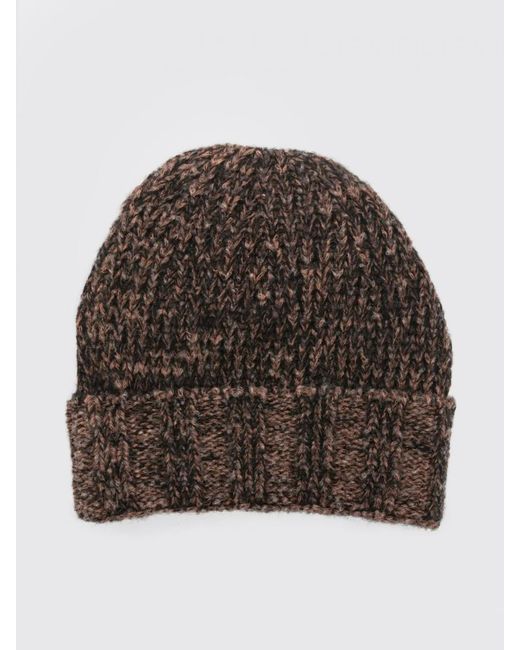 Laneus Brown Alpaca Wool Hat for men