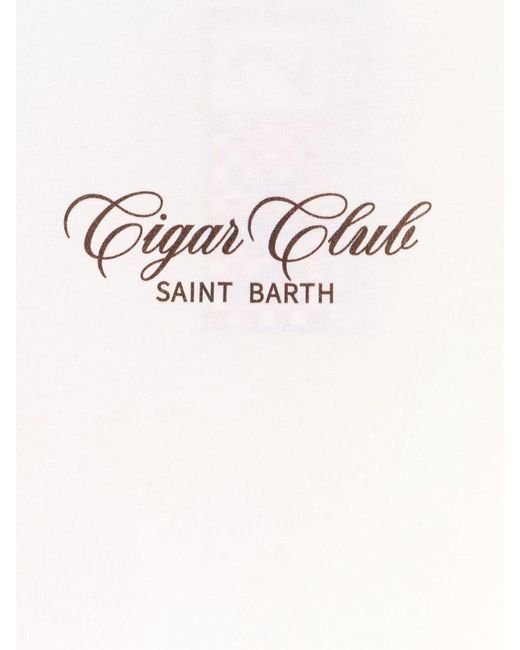 Mc2 Saint Barth White Printed Cotton T-Shirt for men