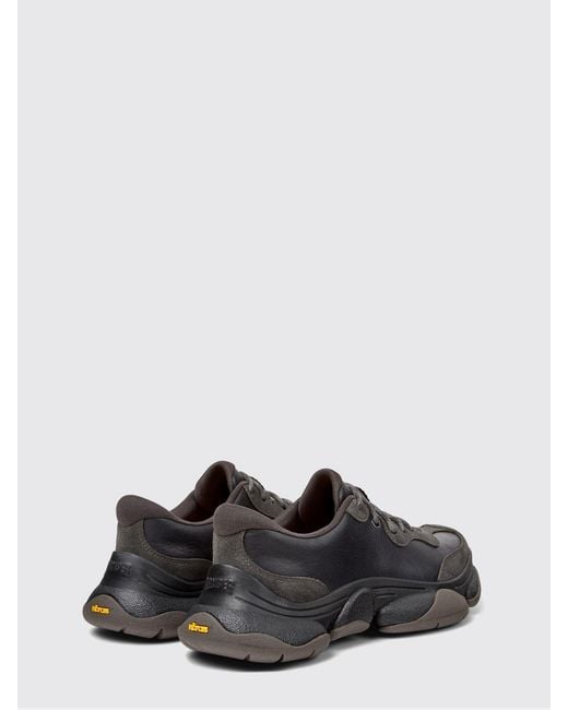 Camper White Karst 2 Leather And Suede Sneakers