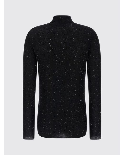 Fabiana Filippi Blue Sequin-Embroidered Slim Fit Wool Turtleneck Jumper