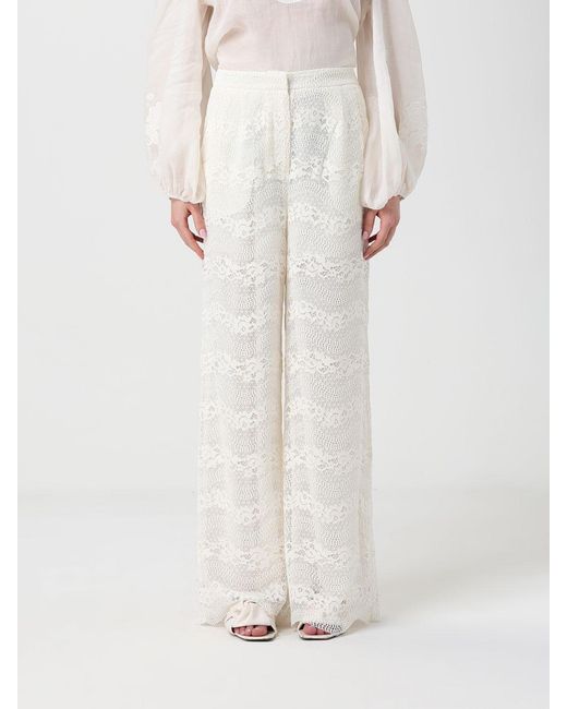 Twinset White Lace Trousers
