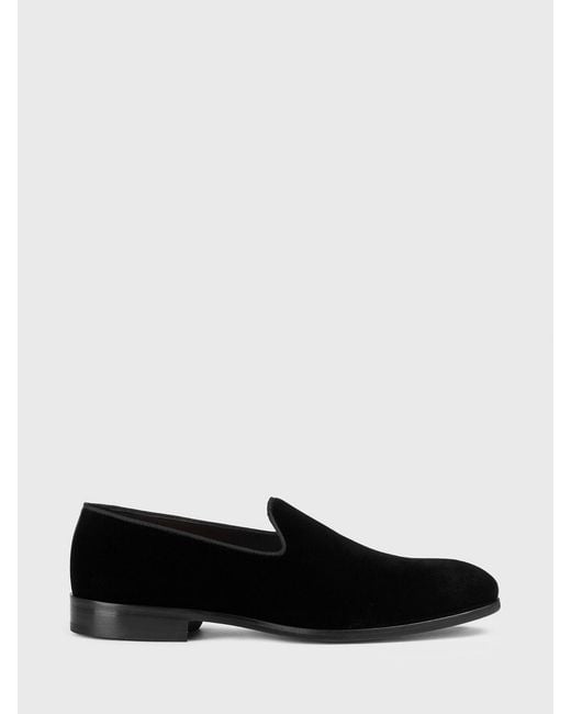Doucal's White Velvet Loafers for men