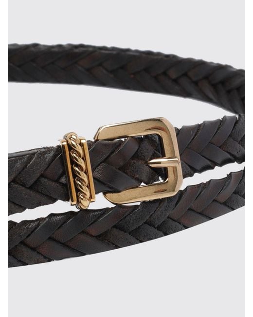 Etro White Woven Leather Double-Wrap Belt