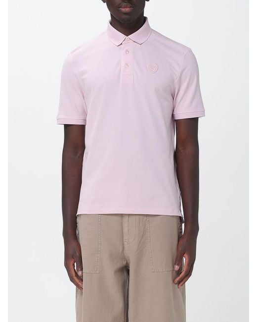 Polo De Algodón Blauer de hombre de color Pink