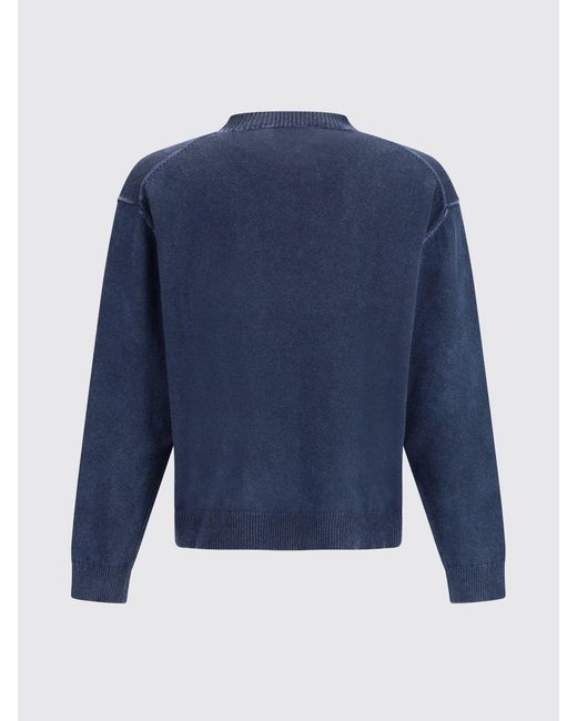 DSquared² Blue Cotton Blend Crew Neck Pullover for men