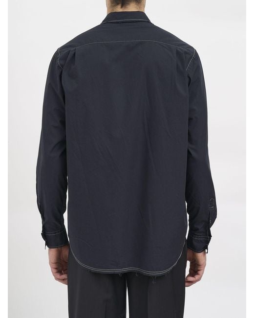 Paura Blue Casual Cotton Shirt for men