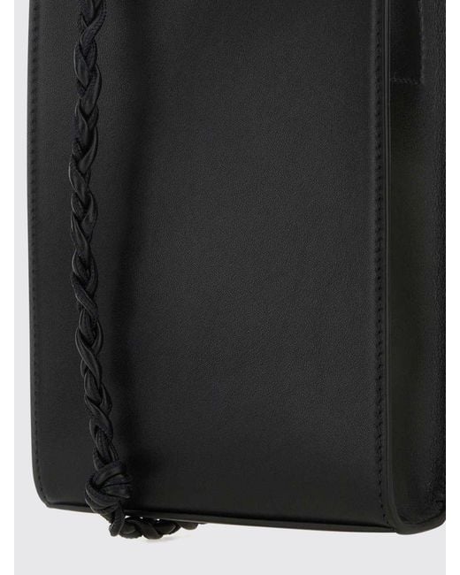 Jil Sander Black Tangle Leather Shoulder Bag for men
