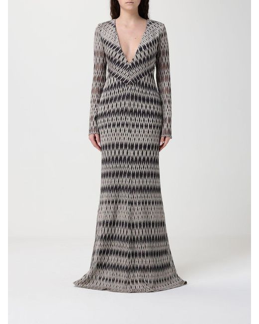 Missoni Gray Lurex Viscose Long Dress