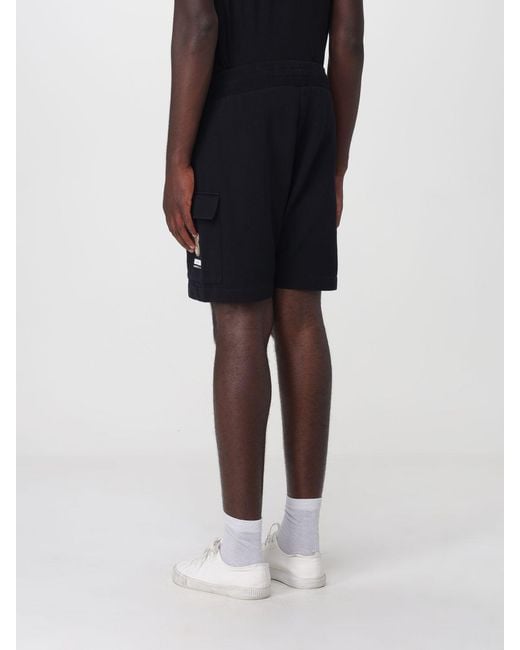 Moschino Black Cotton Sport Shorts With Elasticated Waistband And Drawstring for men