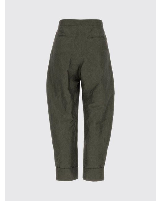 PT Torino Black Cropped Fit Cotton And Linen Trousers