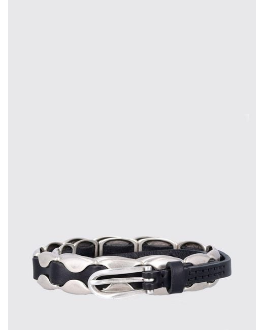 Our Legacy White Billow Leather And Metal Belt for men