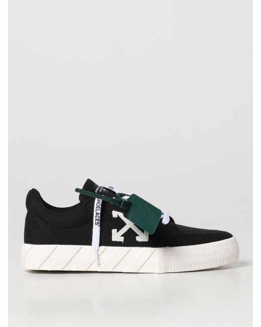 Sneakers low vulcanized in canvas di Off-White c/o Virgil Abloh in Black