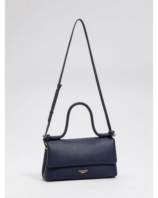 Twinset Blue Faux Leather Bag