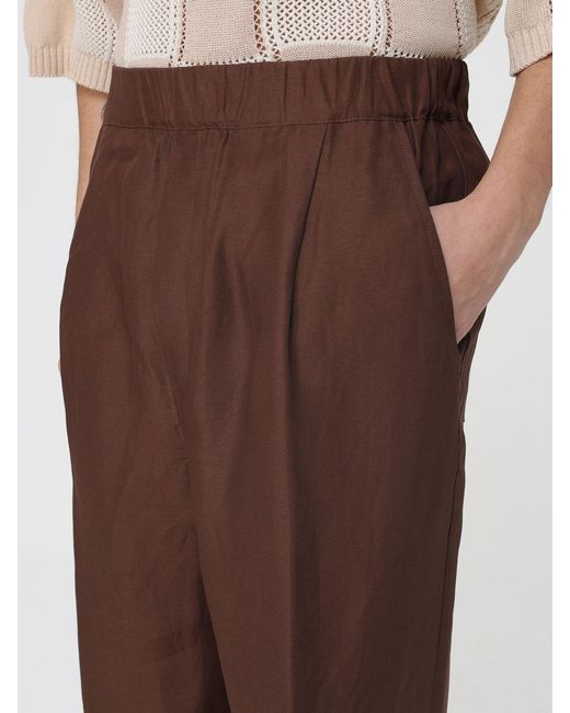 Laneus Brown Wide-Leg Trousers for men