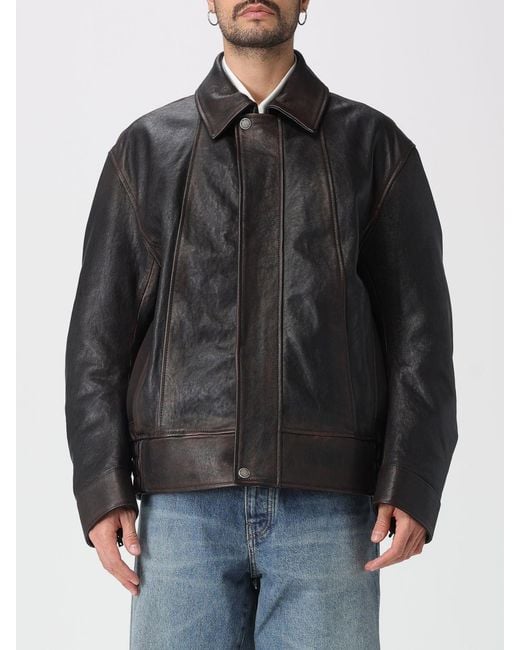 Golden Goose Deluxe Brand Black Leather Jacket for men