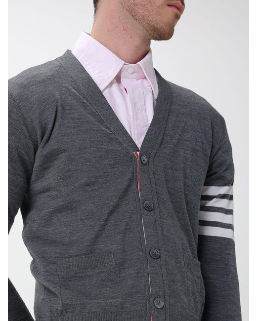 Thom Browne Blue Virgin Wool Cardigan for men