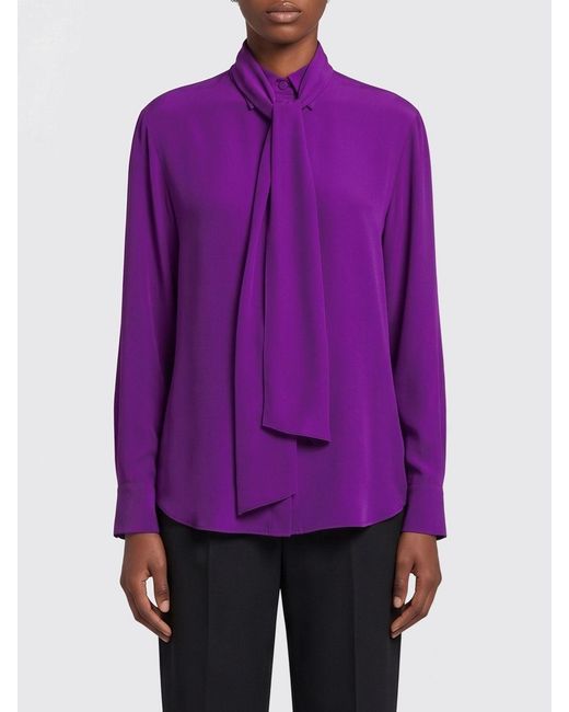 Balenciaga Purple Silk Shirt