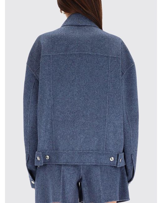 Sportmax Blue Max Mara Cantore Belted Wool-Felt Jacket