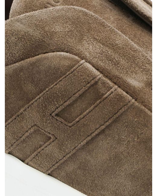 Hogan Natural H580 Suede Slip-On Sneakers With Chunky Sole for men