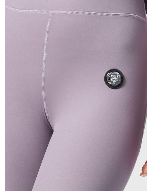 Philipp Plein Purple Technical Stretch Fabric Leggings