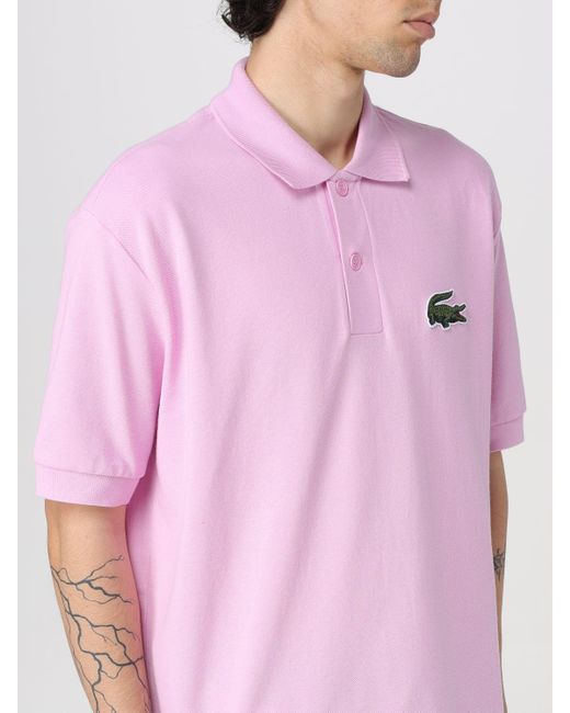 Lacoste Pink Polo Shirt for men