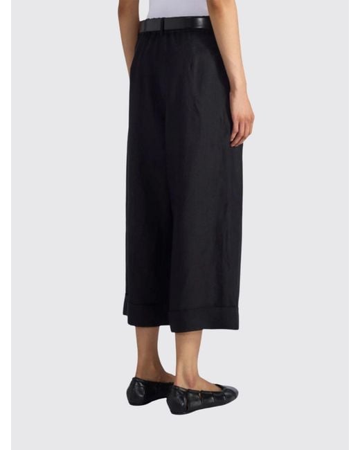 Liviana Conti Blue Linen And Cashmere Zack Cropped Trousers