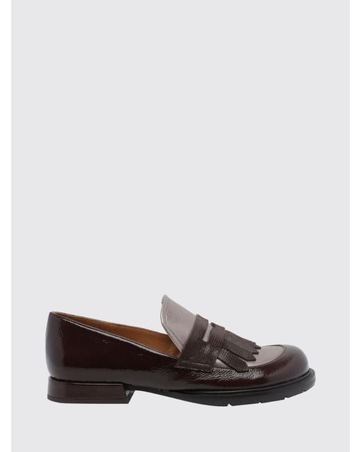 Chie Mihara White Jeluse Bicolor Naplak Leather Penny Loafers With Fringe
