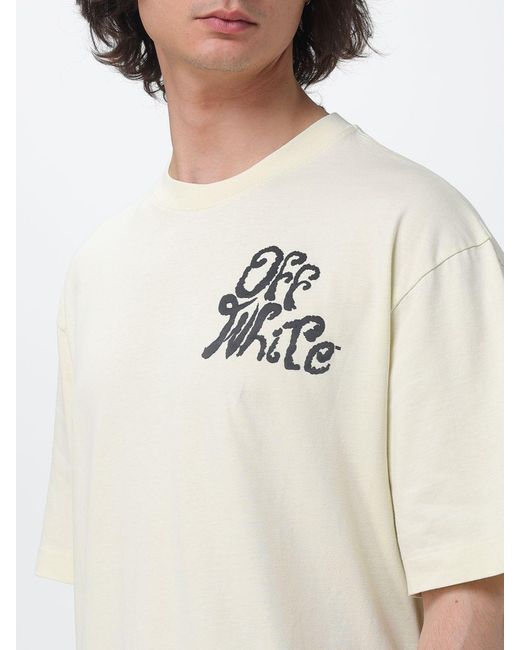 Off-White c/o Virgil Abloh White Cotton T-Shirt With Logo for men
