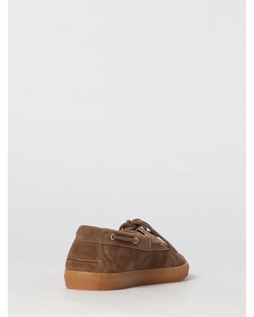 COPENHAGEN Brown Paia Suede Boat Loafers for men