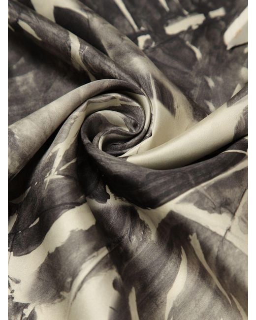 Alysi Natural Floral Print Silk Scarf