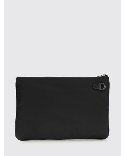 Kiton Black Nylon Pouch for men