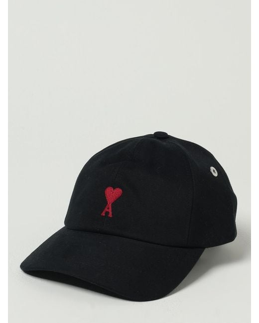 AMI Ami De Coeur Baumwollmütze Mit Gesticktem Logo in Black für Herren
