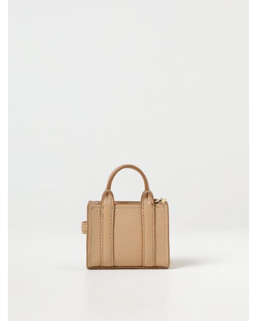 Marc Jacobs Natural The Nano Tote Bag Grained Leather Keychain