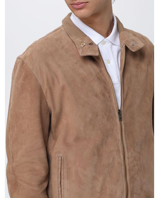 Boglioli Blue Suede Bomber Jacket for men