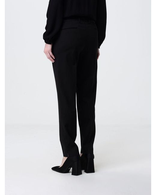 PT Torino Black Slim Fit Stretch Viscose Trousers