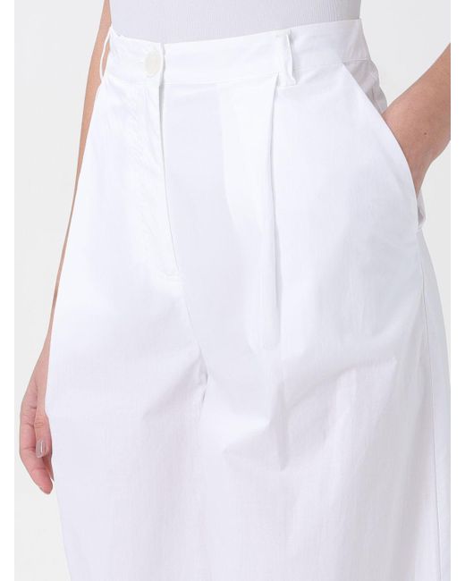 Pantalone in popeline di Patrizia Pepe in White