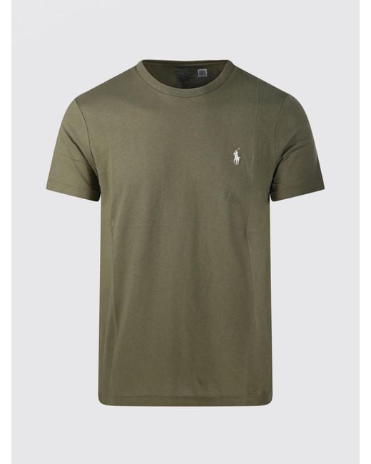 Polo Ralph Lauren Green Pony Logo Cotton T-Shirt for men