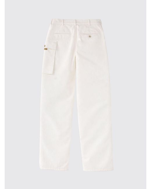 Marni White Cotton Cargo Trousers