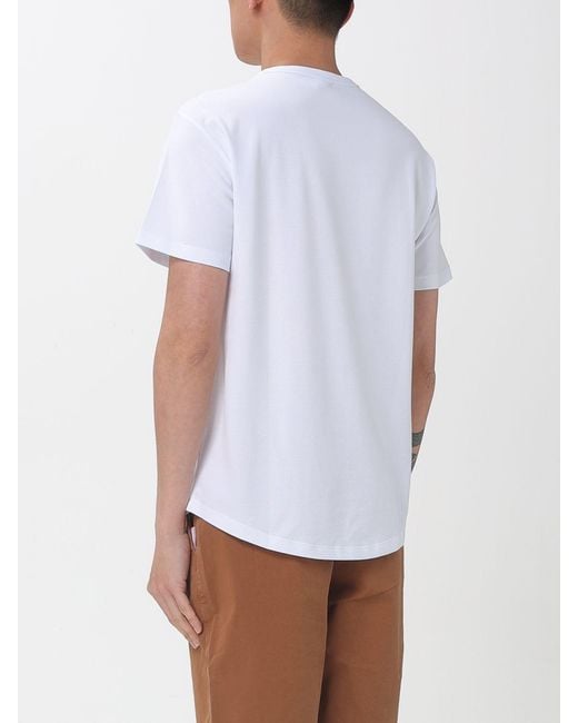 Sun 68 White Basic Cotton T-Shirt for men