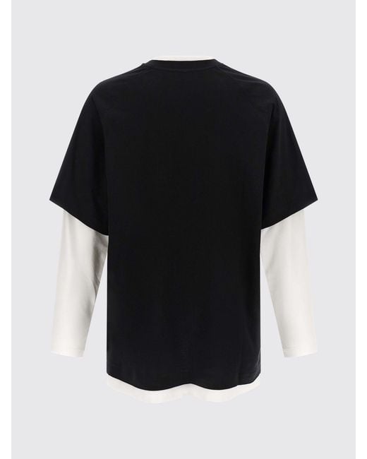 Moschino Couture Black Long-Sleeved Cotton T-Shirt With Graphic Print for men