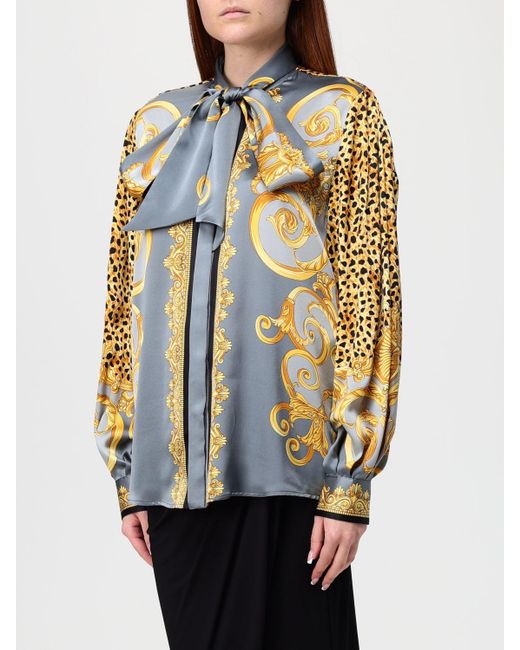 Camisa Mujer Versace de color Gray