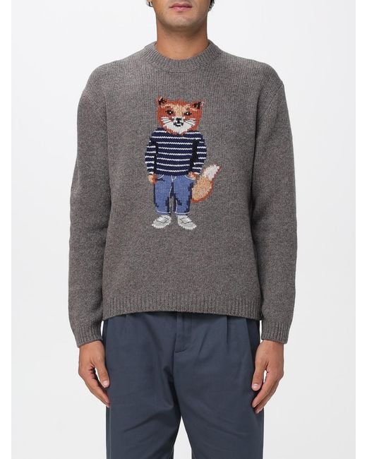 Maison Kitsuné Gray Maison Kitsun&Eacute Sweatshirt for men