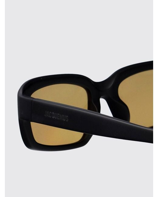 Jacquemus Black Marino Rectangular Cat-Eye Acetate Sunglasses for men