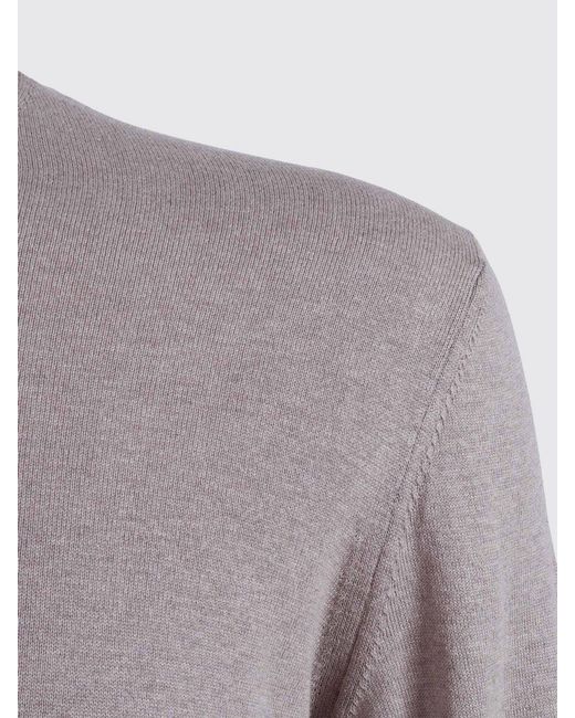 Ballantyne Purple Cotton And Silk Sweater for men