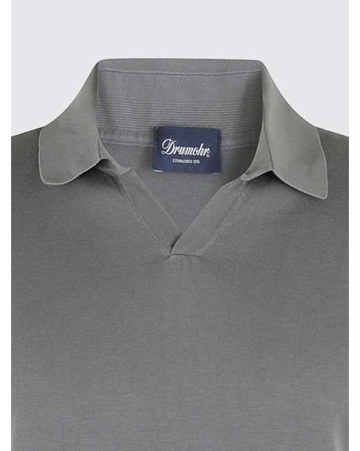 Drumohr Gray Polo Shirt for men