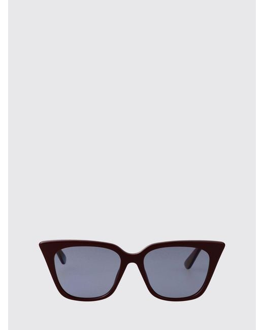 McQueen White Butterfly Cat-Eye Sunglasses